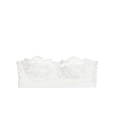 Else Lingerie Petunia White Lace Strapless Underwire Bra Bridal Lingerie - Ellen Terrie